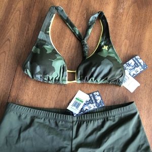 Hurley Swimwear Bikini Top & Boy Short Bottom